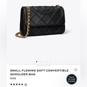 TORY BURCH SMALL FLEMING SOFT CONVERTIBLE SHOULDER BAG